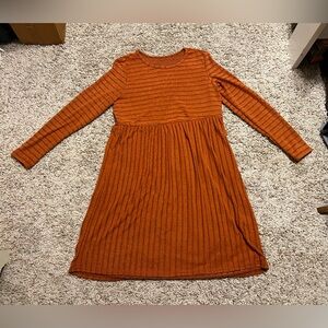 Like new ladies medium burnt orange long sleeve dress
